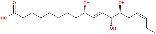 10,15 octadecadienoic acid, 9,12,13 trihydroxy , (9s,10e,12r,13s,15z) 